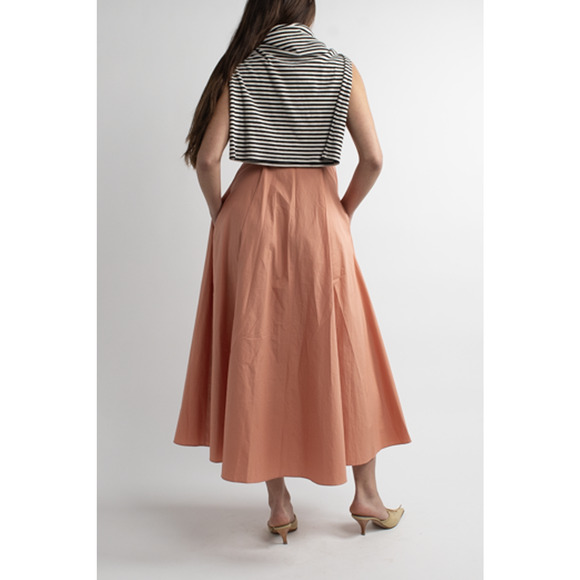 Coral Bubble Midi Dress - Picture 6 of 7